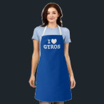 I heart gyros Funny Greece Cuisine Schürze<br><div class="desc">Ich herz gyros Funny Griechisch Küche Schürze für Damen und Herren. Ich Liebe Template Design für Ihr Lieblingsessen. Spaß beim Kochen und GRILLEN Schürze in jeder Farbe. Niedliche personalisierte Geschenkidee für griechische Freunde,  Familie,  Restaurant Koch,  Koch,  Mama,  Papa,  Feinschmecker etc. Blau und Weiß oder Sonderfarben.</div>