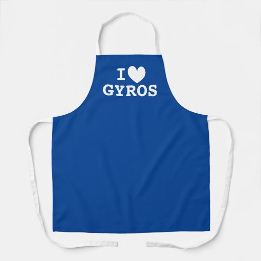 I heart gyros Funny Greece Cuisine Schürze (Vorderseite)