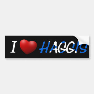 I Heart Haggis on Scottish Flag Bscnt Autoaufkleber
