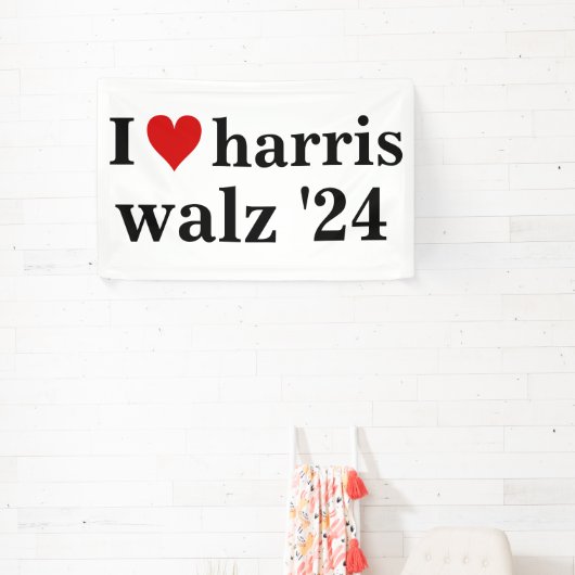i heart harris walz 2024 Präsident Banner (InSitu)