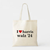 i heart harris walz 2024 Präsident Tragetasche (Rückseite)