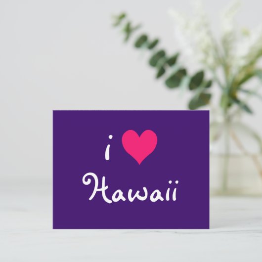I Heart Hawaii Postkarte (Stehend Vorderseite)