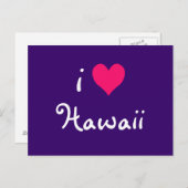 I Heart Hawaii Postkarte (Vorne/Hinten)