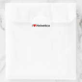 I heart Helvetica Runder Aufkleber (Tasche)