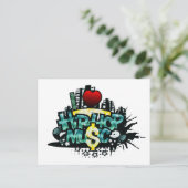 I Heart Hip Hop Music Postkarte (Stehend Vorderseite)