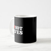 I Heart Hot Elf Funny Y Elven Lover Santa Christma Kaffeetasse (Vorderseite Links)