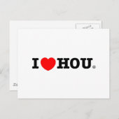 I Heart HOU Postcard Postkarte (Vorne/Hinten)