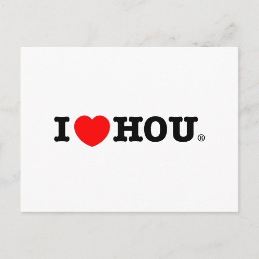 I Heart HOU Postcard Postkarte (Vorderseite)