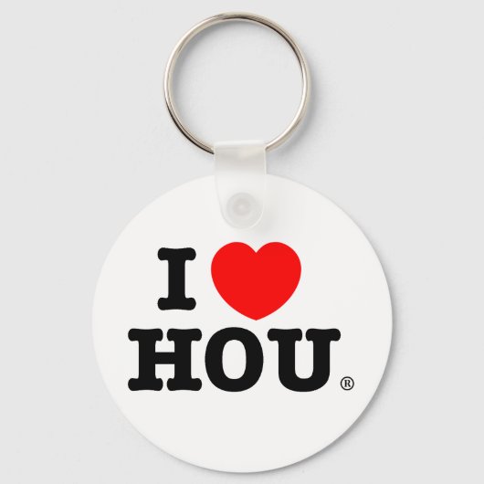 I Heart HOU Schlüsselkette Schlüsselanhänger (Vorderseite)