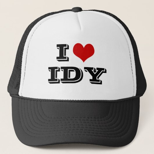 I Heart IDY Baseball Cap Truckerkappe (Vorderseite)