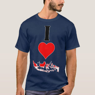 I Heart Indonesia Vertical I Liebe Indonesische Na T-Shirt