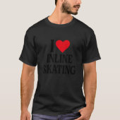 I Heart Inline Skaten mit Red heart I Liebe Inlin T-Shirt (Vorderseite)