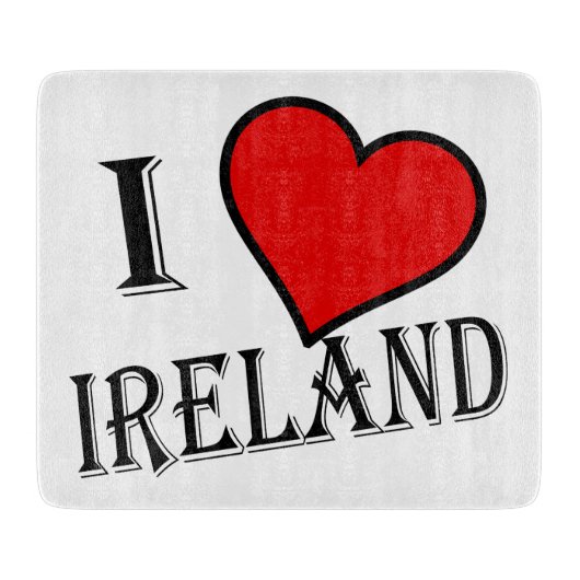 I Heart Ireland bk cbcnt Schneidebrett (Vorderseite)