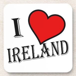 I Heart Ireland bk Küste Getränkeuntersetzer