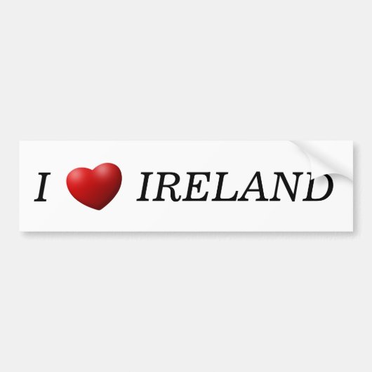 I Heart Ireland bscn Autoaufkleber (Vorne)