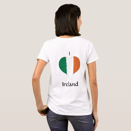 I Heart Ireland Irish Flag T-Shirt (Schwarz voll)