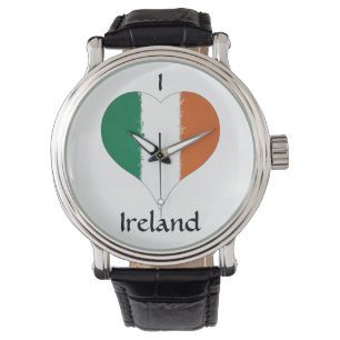 I Heart Ireland Irish Tricolor Flag Armbanduhr