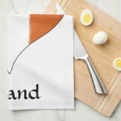 I Heart Ireland Irish Tricolor Flag Geschirrtuch (Viertel Falte)