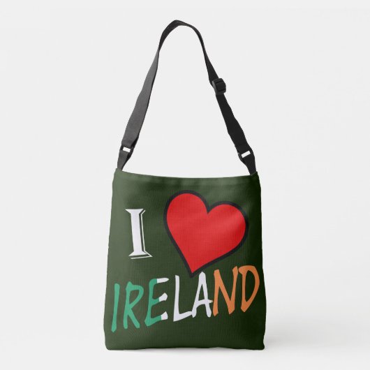 I Heart Ireland overlay cbcnt Tragetaschen Mit Langen Trägern (Rückseite)