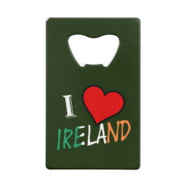 I Heart Ireland Overlay Geldbeutel Flaschenöffner
