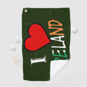 I Heart Ireland Overlay Gtcent Golfhandtuch (Insitu)
