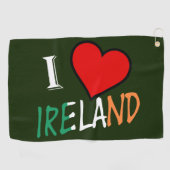 I Heart Ireland Overlay Gtcent Golfhandtuch (Horizontal)