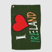 I Heart Ireland Overlay Gtcent Golfhandtuch (Vorderseite)