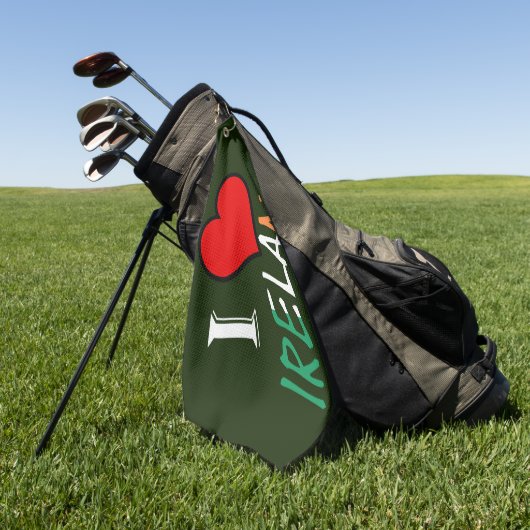 I Heart Ireland Overlay Gtcent Golfhandtuch (Gras)