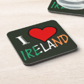 I Heart Ireland Overlay Küste Getränkeuntersetzer (Linke Seite)