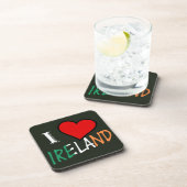 I Heart Ireland Overlay Küste Getränkeuntersetzer (Rechte Seite)