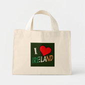 I Heart Ireland Overlay Text Mini Stoffbeutel (Vorne)