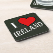 I Heart Ireland wt Küstenercure Getränkeuntersetzer (Linke Seite)