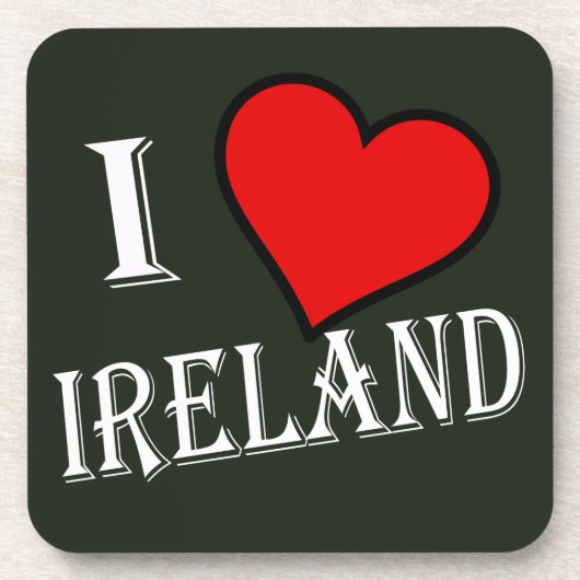 I Heart Ireland wt Küstenercure Getränkeuntersetzer (Vorderseite)