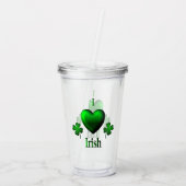 I Heart Irish Acryltrinkbecher (Rückseite)