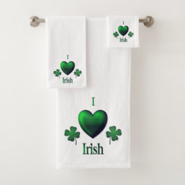 I Heart Irish Badhandtuch Set