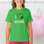 I Heart Irish Dance - Green Heart with Kleeblatt T-Shirt