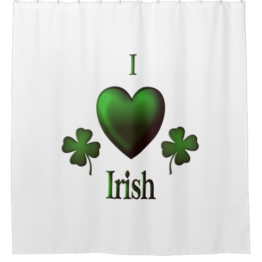 I Heart Irish Duschvorhang (Vorderseite)