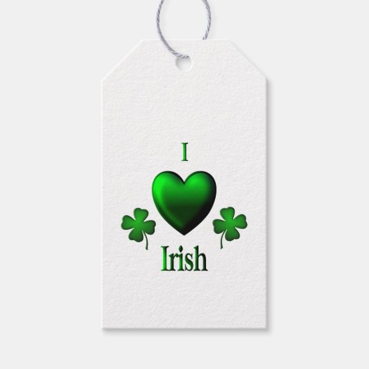 I Heart Irish Geschenkanhänger (Vorderseite)