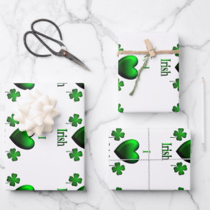 I Heart Irish Geschenkpapier Set