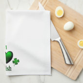 I Heart Irish Geschirrtuch (Viertel Falte)