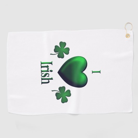 I Heart Irish Golfhandtuch (Horizontal)