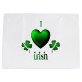 I Heart Irish Große Geschenktüte (Vorderseite)