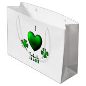 I Heart Irish Große Geschenktüte (Rückseite Schrägansicht)