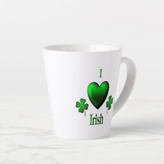 I Heart Irish Milchtasse (Rechte Ecke)