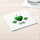 I Heart Irish Rechteckiger Pappuntersetzer (angewinkelt)