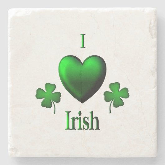 I Heart Irish Steinuntersetzer (Vorderseite)