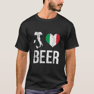 I Heart Italian Beer Pride Liebe Italien Flaggenst T-Shirt