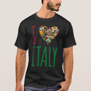 I Heart Italy Flag Heart Italia Italiano M T-Shirt