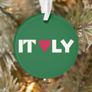 I Heart Italy Logo Ornament