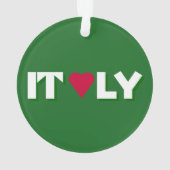 I Heart Italy Logo Ornament (Rückseite)